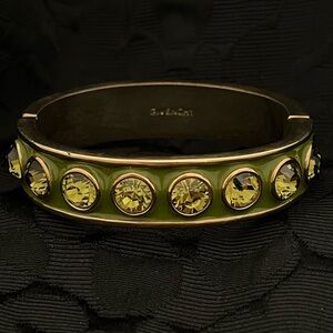 Vintage Olive green Givenchy hinge bracelet!